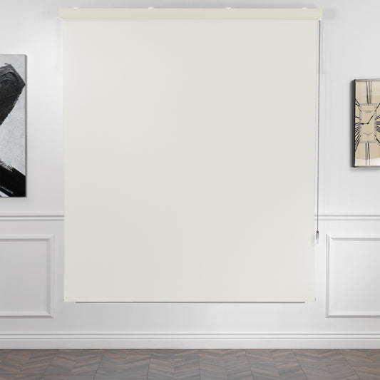 Metallic Cord loop Roller Blind Blackout & Room Darkening Window Shades - Cream