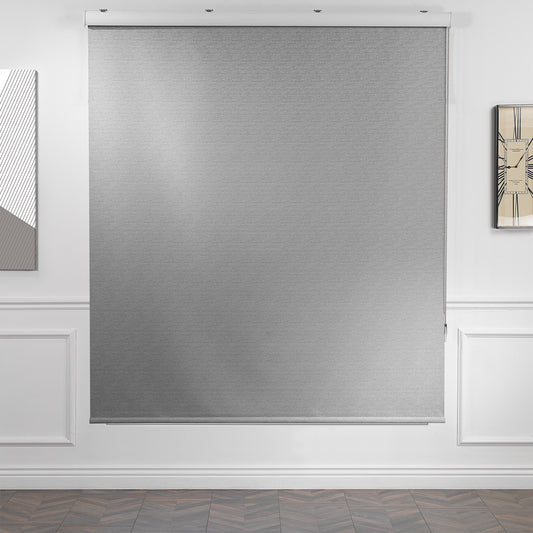 Marble Textured Blackout & Room Darkening Metallic Cord loop Roller Blind - Grey