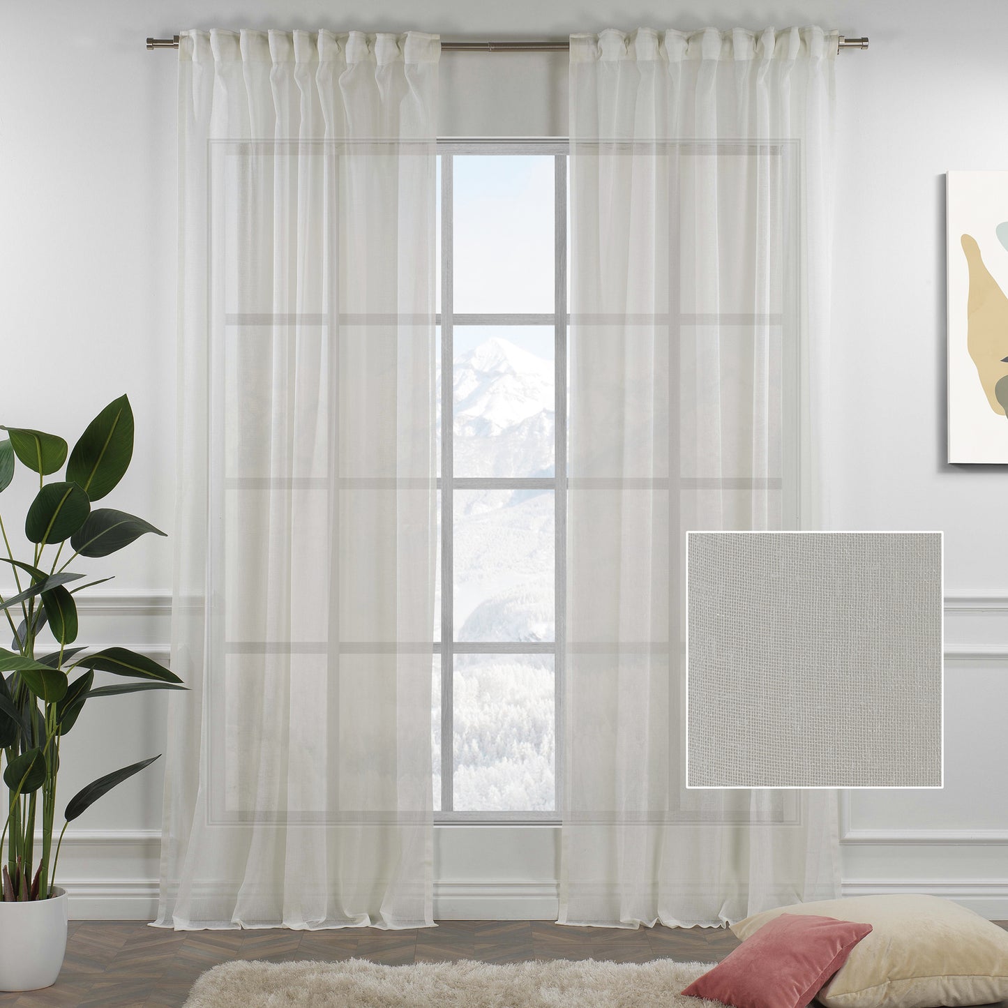 Lilijan Home sheer curtains, linen look curtains, sheer linen curtains, faux linen curtains, 100% polyester curtains, light filtering curtains, farmhouse curtains, modern sheer drapes, living room curtains, bedroom curtains, window treatments, airy curtains, elegant sheer panels, privacy sheer curtains, custom curtains, rod pocket curtains, back tab curtains, pinch pleat curtains, grommet curtains, curtain panels, home decor curtains, decorative window curtains
