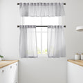 Sheer linen kitchen valances, sheer linen look kitchen valances, linen look kitchen valance, 100% polyester sheer valance, kitchen window valance, light filtering kitchen curtains, decorative kitchen curtains, farmhouse kitchen valance, modern kitchen decor, window topper, kitchen window treatment, custom kitchen valance, café window curtain, rod pocket valance, elegant window valance, stylish kitchen window topper, home decor, window furnishings