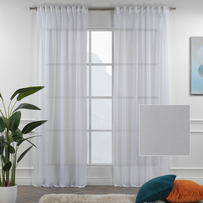 Lilijan Home sheer curtains, linen look curtains, sheer linen curtains, faux linen curtains, 100% polyester curtains, light filtering curtains, farmhouse curtains, modern sheer drapes, living room curtains, bedroom curtains, window treatments, airy curtains, elegant sheer panels, privacy sheer curtains, custom curtains, rod pocket curtains, back tab curtains, pinch pleat curtains, grommet curtains, curtain panels, home decor curtains, decorative window curtains
