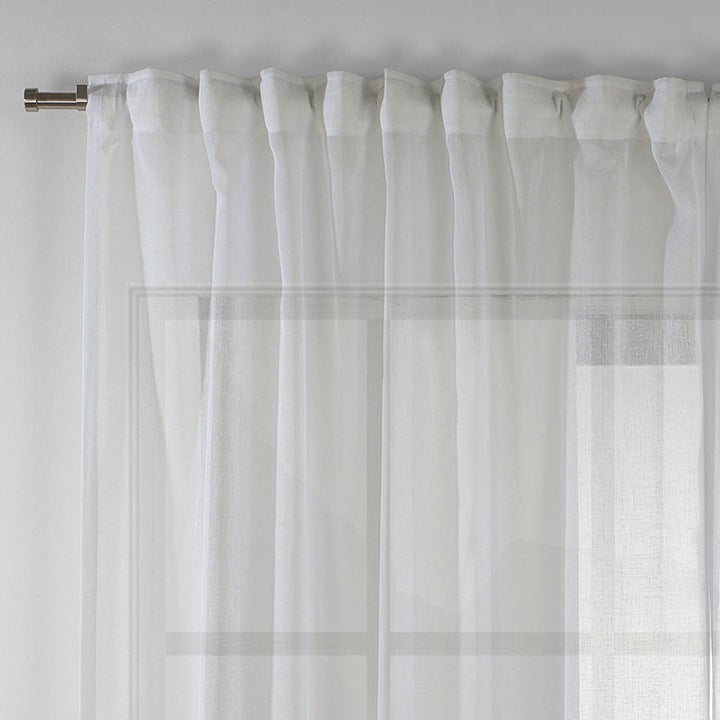 Lilijan Home sheer curtains, linen look curtains, sheer linen curtains, faux linen curtains, 100% polyester curtains, light filtering curtains, farmhouse curtains, modern sheer drapes, living room curtains, bedroom curtains, window treatments, airy curtains, elegant sheer panels, privacy sheer curtains, custom curtains, rod pocket curtains, back tab curtains, pinch pleat curtains, grommet curtains, curtain panels, home decor curtains, decorative window curtains
