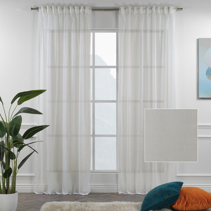 Lilijan Home sheer curtains, linen look curtains, sheer linen curtains, faux linen curtains, 100% polyester curtains, light filtering curtains, farmhouse curtains, modern sheer drapes, living room curtains, bedroom curtains, window treatments, airy curtains, elegant sheer panels, privacy sheer curtains, custom curtains, rod pocket curtains, back tab curtains, pinch pleat curtains, grommet curtains, curtain panels, home decor curtains, decorative window curtains

