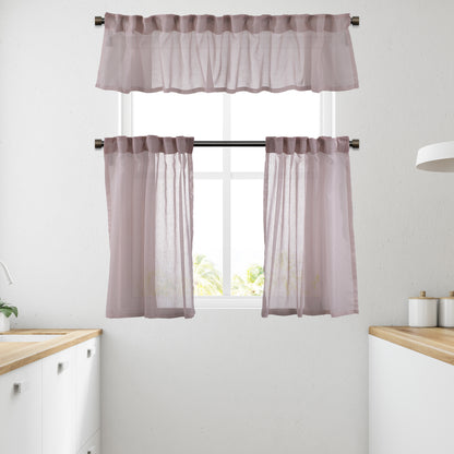 Sheer linen kitchen valances, sheer linen look kitchen valances, linen look kitchen valance, 100% polyester sheer valance, kitchen window valance, light filtering kitchen curtains, decorative kitchen curtains, farmhouse kitchen valance, modern kitchen decor, window topper, kitchen window treatment, custom kitchen valance, café window curtain, rod pocket valance, elegant window valance, stylish kitchen window topper, home decor, window furnishings