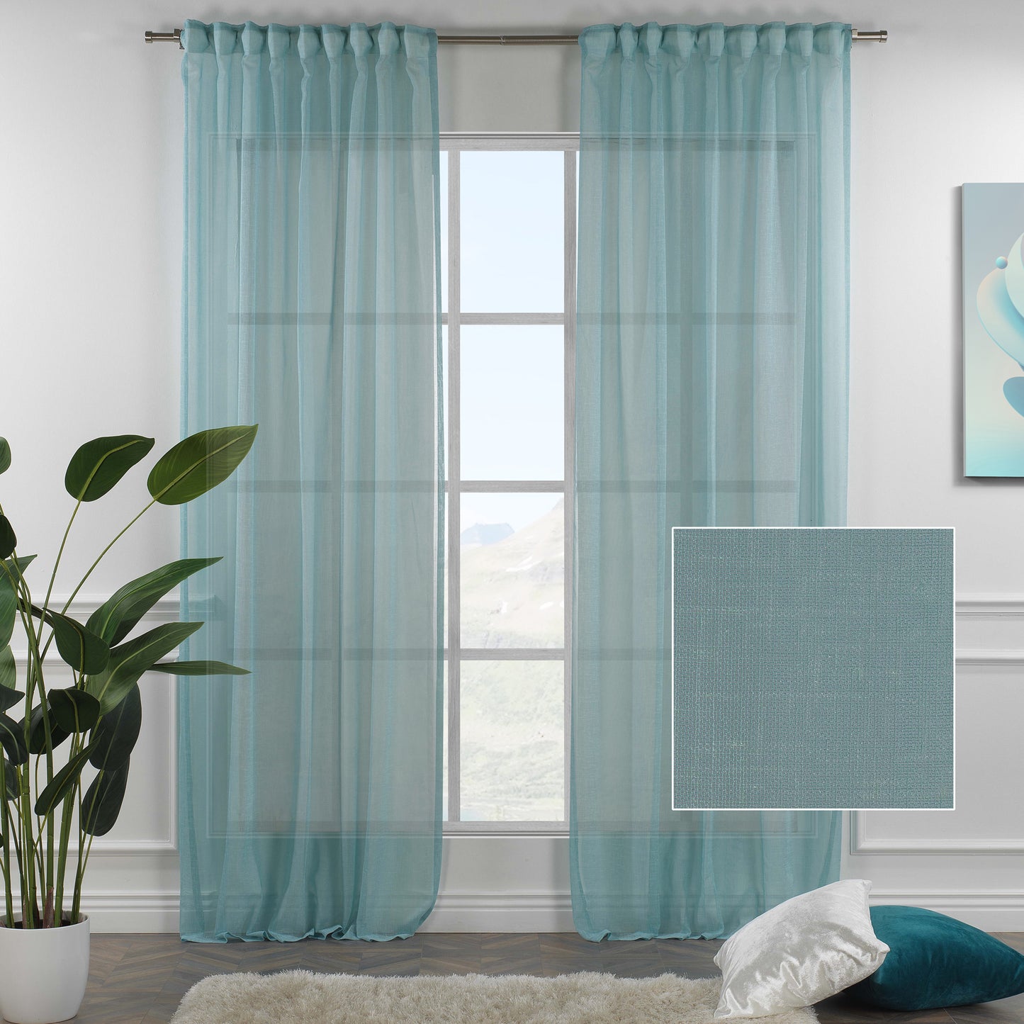 Lilijan Home sheer curtains, linen look curtains, sheer linen curtains, faux linen curtains, 100% polyester curtains, light filtering curtains, farmhouse curtains, modern sheer drapes, living room curtains, bedroom curtains, window treatments, airy curtains, elegant sheer panels, privacy sheer curtains, custom curtains, rod pocket curtains, back tab curtains, pinch pleat curtains, grommet curtains, curtain panels, home decor curtains, decorative window curtains
