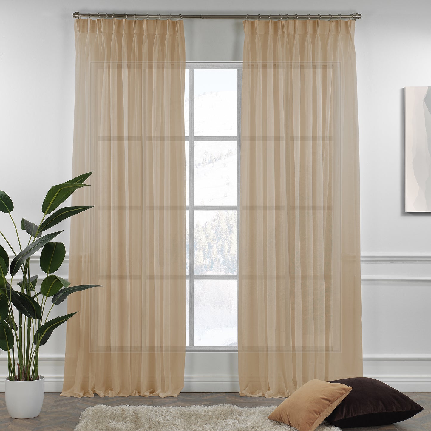 Sheer linen texture pinch pleated curtains, sheer linen look curtains, 100% polyester sheer curtains, pinch pleat curtains, linen look drapes, light filtering curtains, sheer window panels, elegant window treatments, living room curtains, bedroom curtains, dining room curtains, nursery curtains, custom size curtains, custom drapes, decorative sheer curtains, modern home decor, farmhouse curtains, privacy sheers, stylish curtain panels, window drapes.
