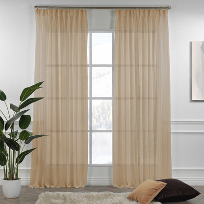 Sheer linen texture pinch pleated curtains, sheer linen look curtains, 100% polyester sheer curtains, pinch pleat curtains, linen look drapes, light filtering curtains, sheer window panels, elegant window treatments, living room curtains, bedroom curtains, dining room curtains, nursery curtains, custom size curtains, custom drapes, decorative sheer curtains, modern home decor, farmhouse curtains, privacy sheers, stylish curtain panels, window drapes.