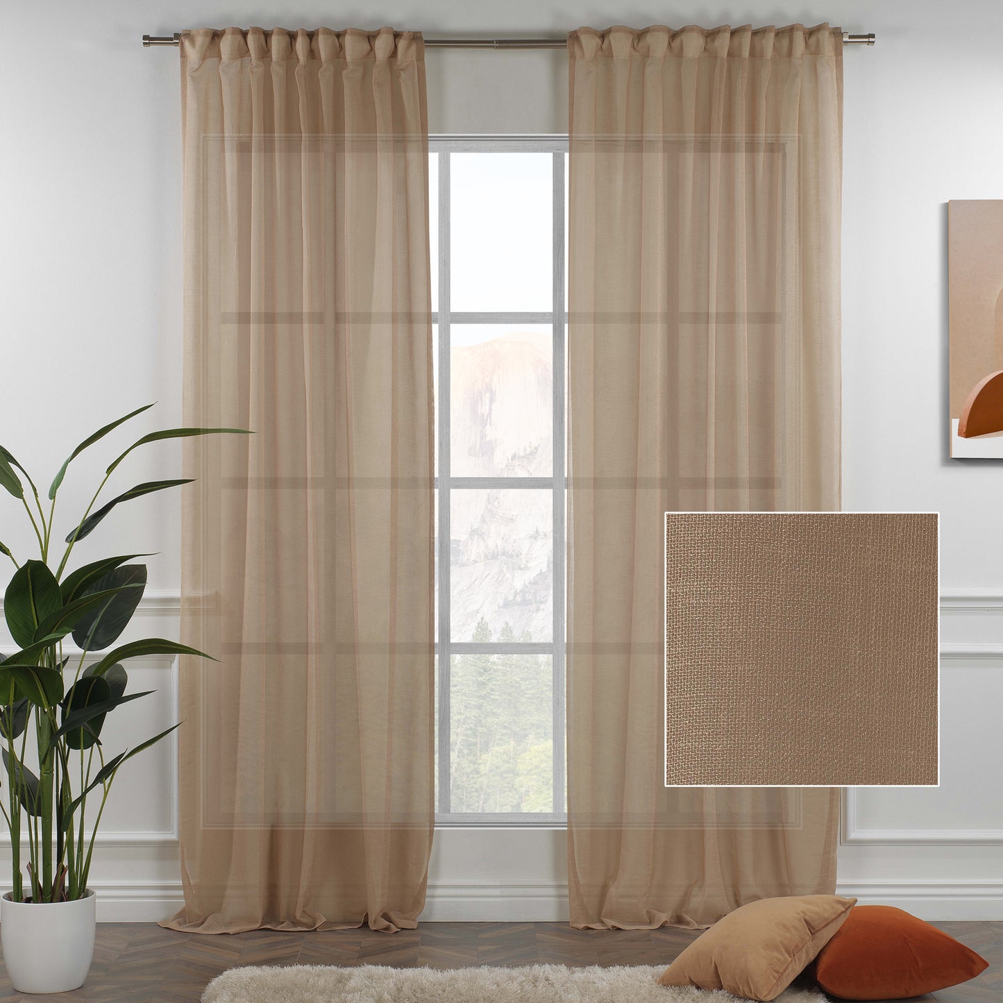 Lilijan Home sheer curtains, linen look curtains, sheer linen curtains, faux linen curtains, 100% polyester curtains, light filtering curtains, farmhouse curtains, modern sheer drapes, living room curtains, bedroom curtains, window treatments, airy curtains, elegant sheer panels, privacy sheer curtains, custom curtains, rod pocket curtains, back tab curtains, pinch pleat curtains, grommet curtains, curtain panels, home decor curtains, decorative window curtains
