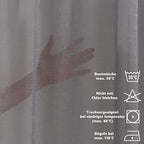 Sheer Linen Curtain Single Panel - Grey