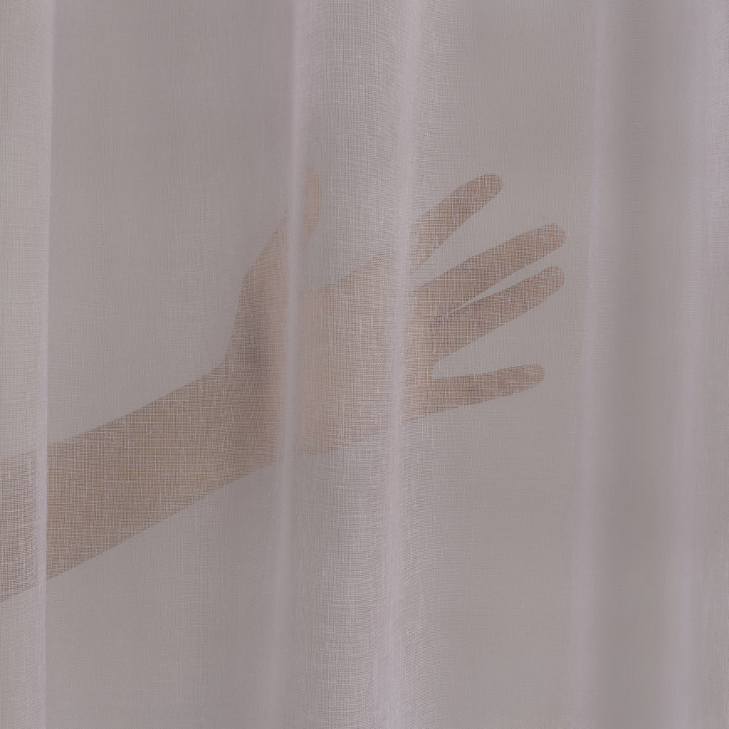 Sheer 100% Linen Curtain Single Panel - Dark Beige