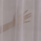 Sheer 100% Linen Curtain Single Panel - Dark Beige