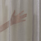 Sheer 100% Linen Curtain Single Panel - Grey