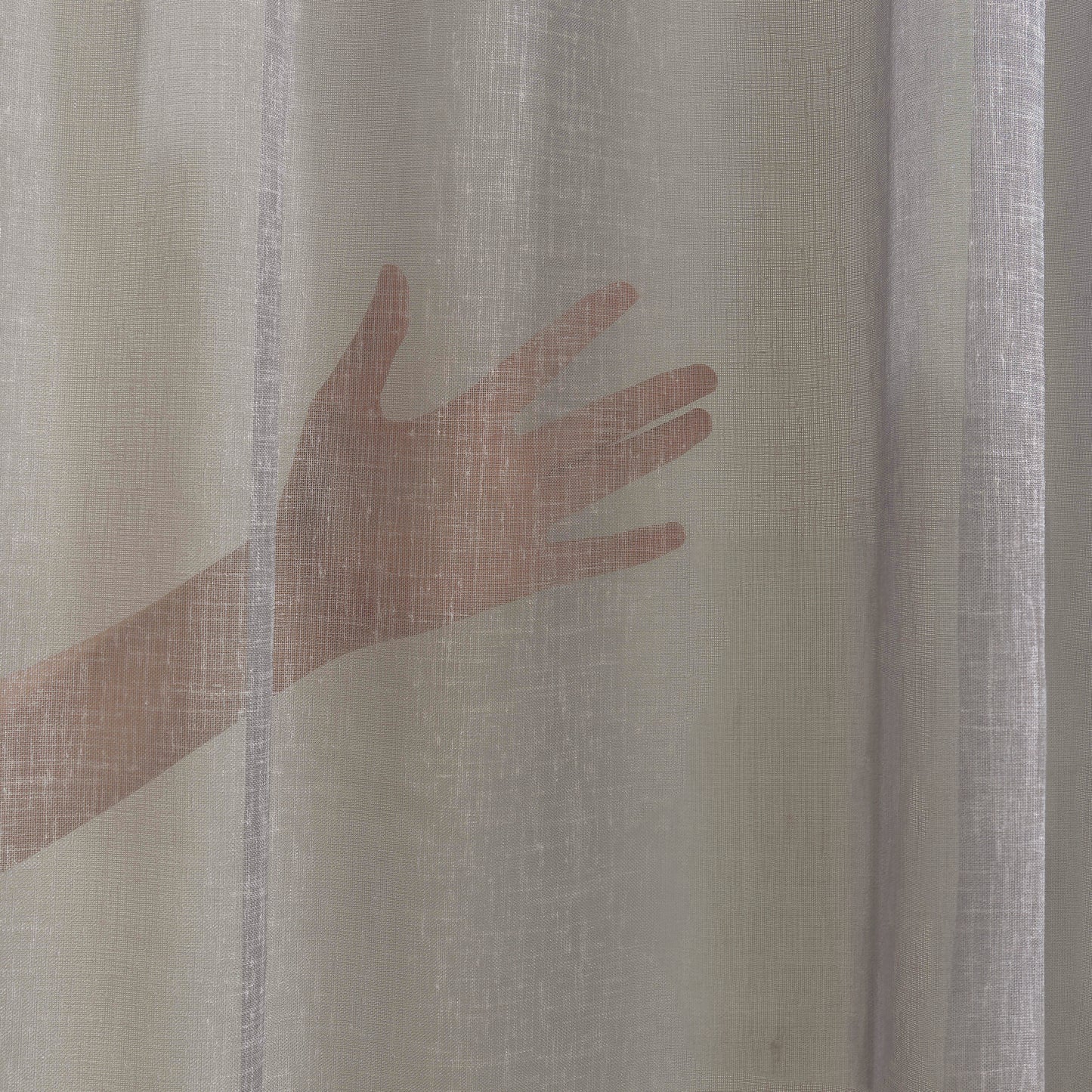 Sheer 100% Linen Curtain Single Panel - Grey