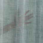 Sheer 100% Linen Curtain Single Panel - Mint