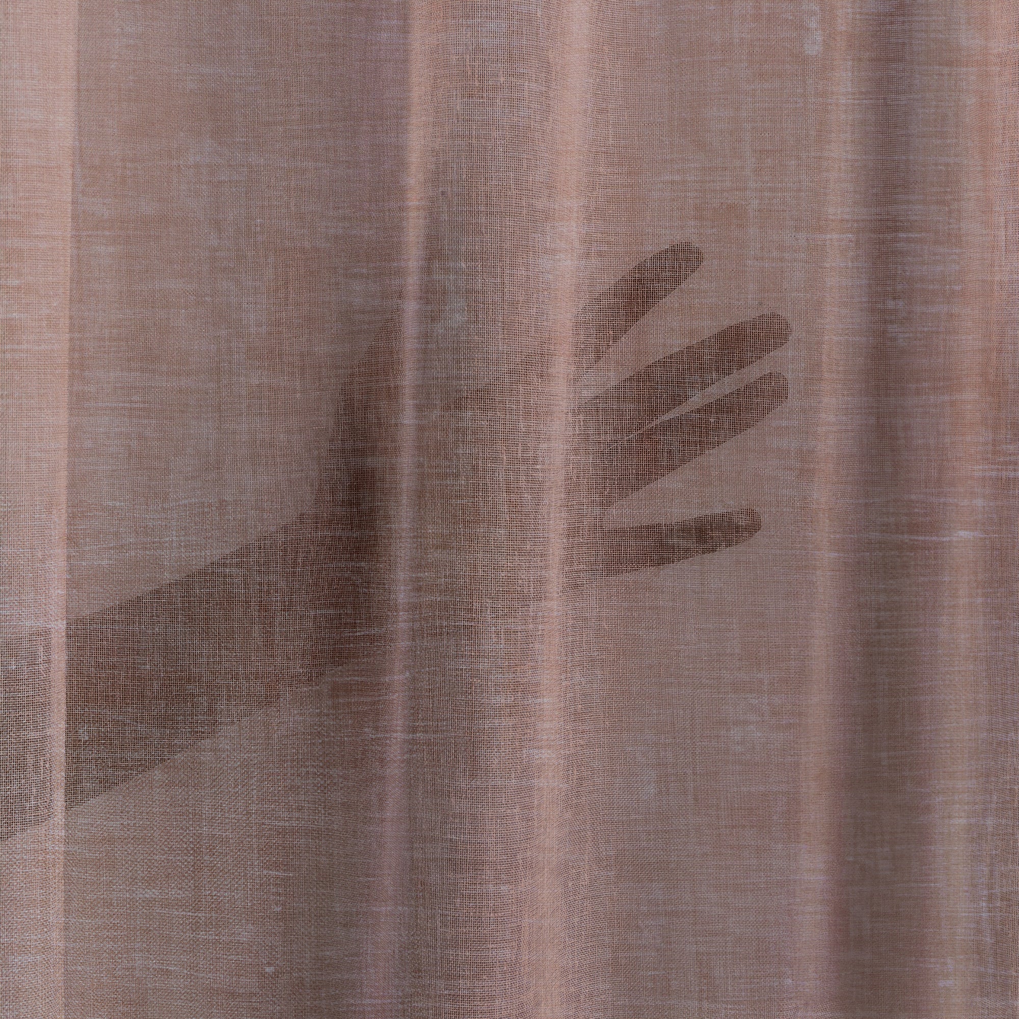 Sheer 100% Linen Curtain Single Panel - Brick