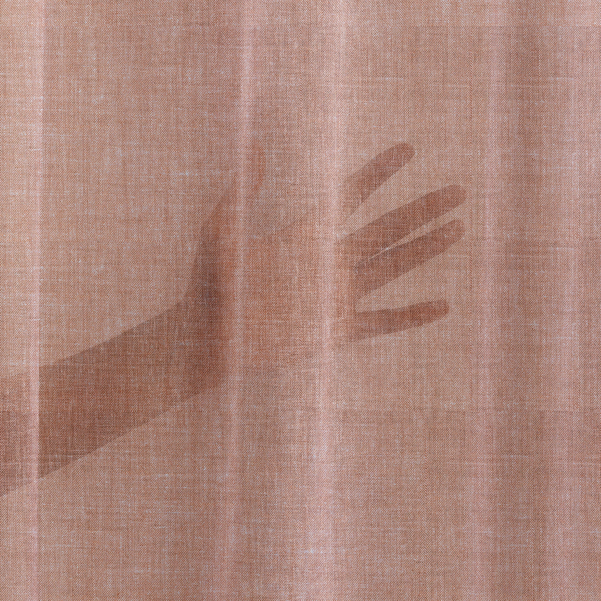 Sheer 100% Linen Curtain Single Panel - Orange