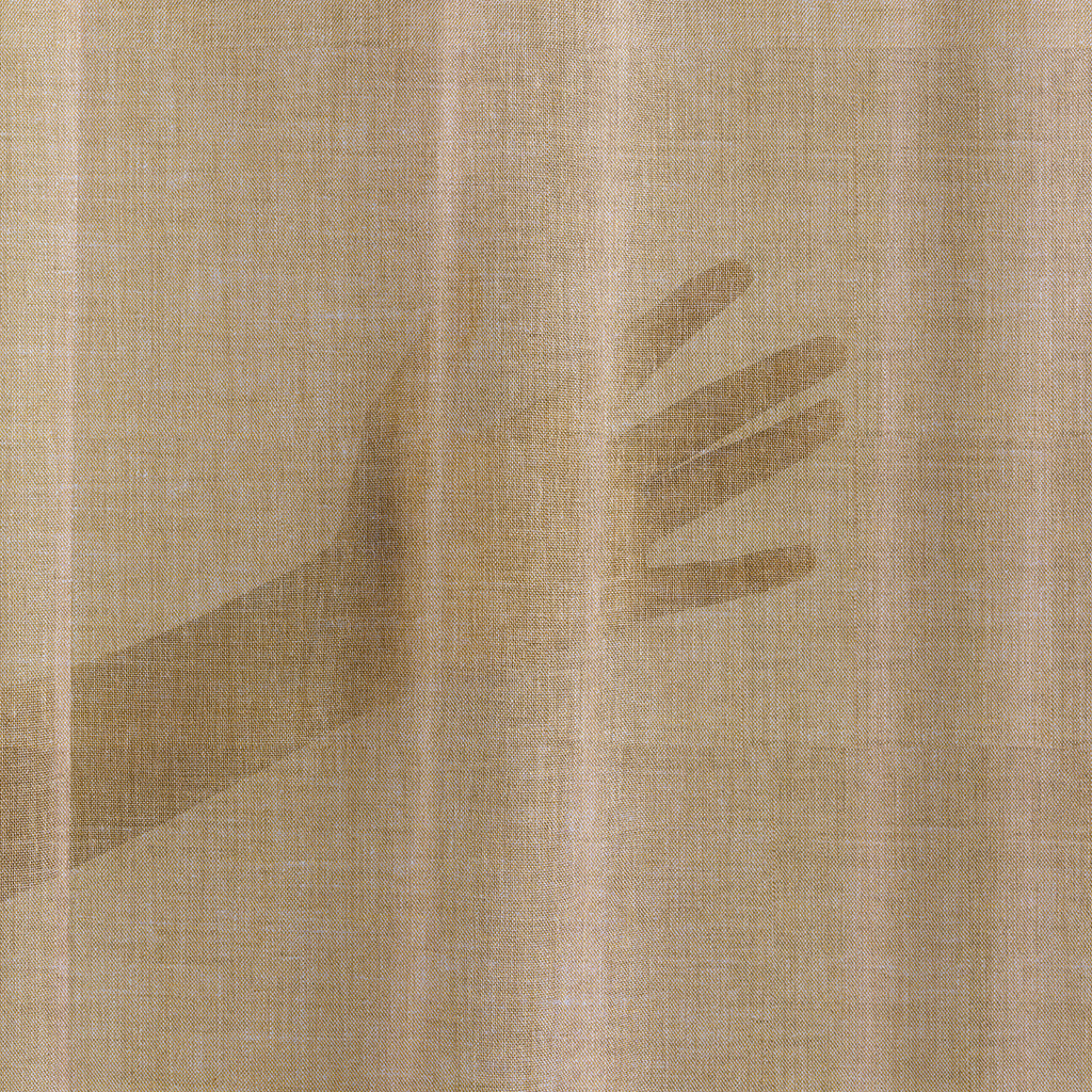Sheer 100% Linen Curtain Single Panel - Golden Rice