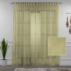 Sheer 100% Linen Curtain Single Panel - Lime