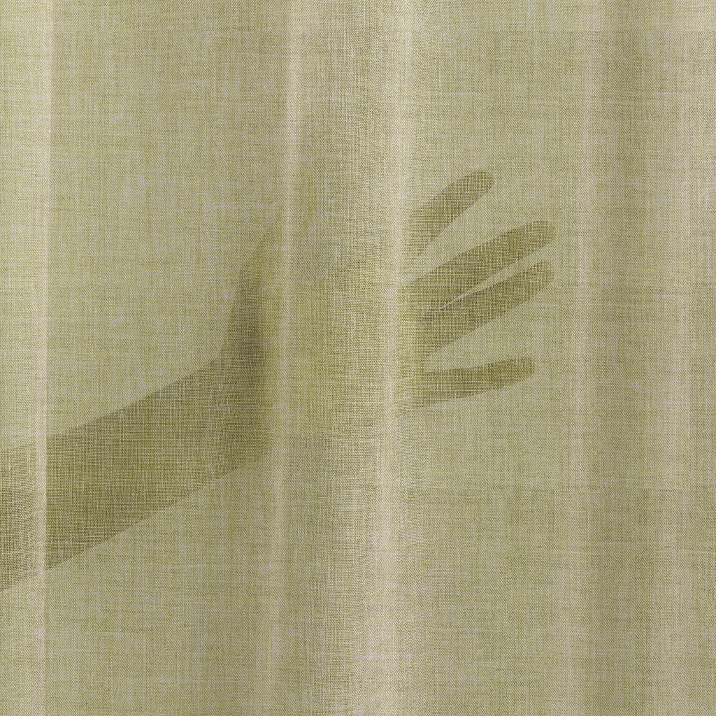 Sheer 100% Linen Curtain Single Panel - Lime
