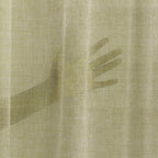 Sheer 100% Linen Curtain Single Panel - Lime