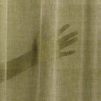 Sheer 100% Linen Curtain Single Panel - Lemon Ginger