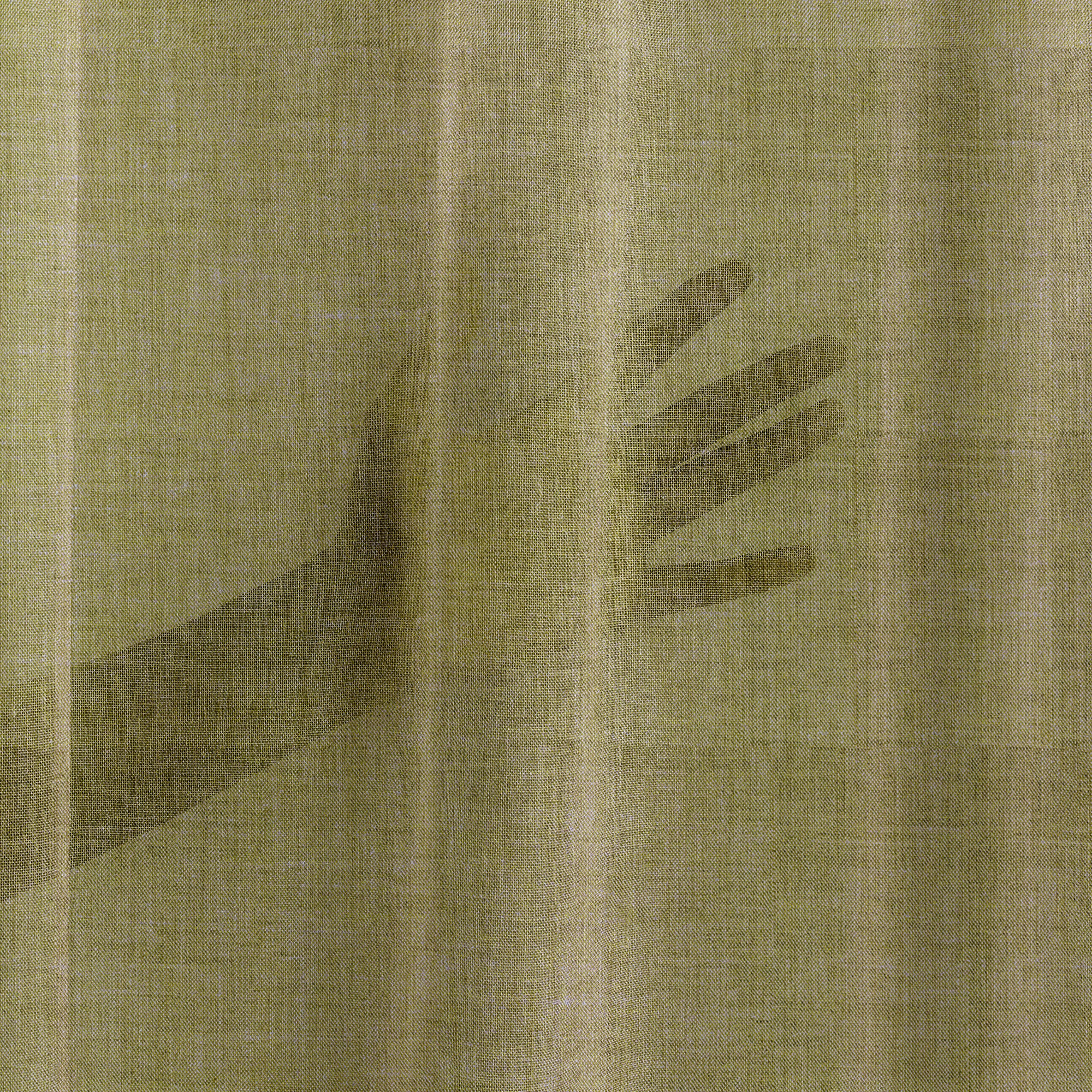 Sheer 100% Linen Curtain Single Panel - Lemon Ginger