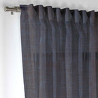 Sheer 100% Linen Curtain Single Panel - Denim