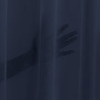 Sheer 100% Linen Curtain Single Panel - Navy