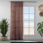 Sheer 100% Linen Curtain Single Panel - Brick