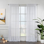 Lilijan Home semi sheer silk crepe curtains, semi sheer curtains, silk crepe curtains, light filtering curtains, elegant window drapes, 100% polyester curtains, living room curtains, bedroom curtains, dining room curtains, modern curtains, decorative curtain panels, luxury window treatments, privacy curtains, custom size curtains, custom drapes, rod pocket curtains, back tab curtains, pinch pleat curtains, home decor curtains, stylish window curtains.
