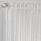 Semi Sheer Silk Crepe Curtain Single Panel - Ecru