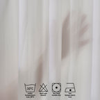 Semi Sheer Silk Crepe Curtain Single Panel - Ecru