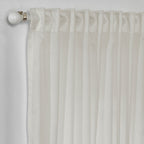Semi Sheer Silk Crepe Curtain Single Panel - Stone