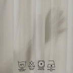 Semi Sheer Silk Crepe Curtain Single Panel - Stone