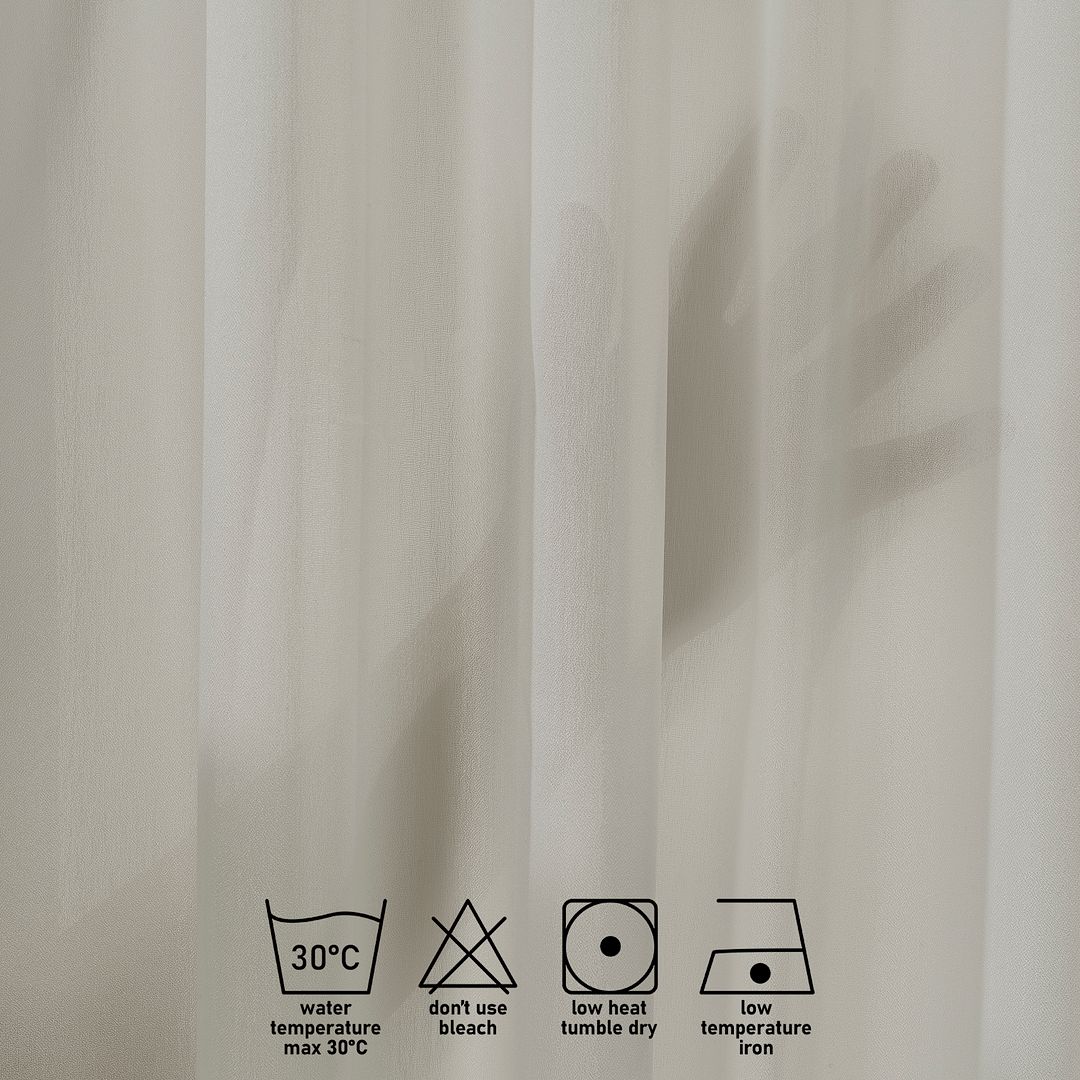 Semi Sheer Silk Crepe Curtain Single Panel - Stone
