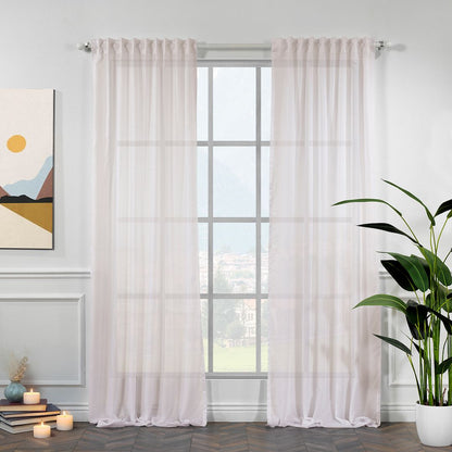 Lilijan Home semi sheer silk crepe curtains, semi sheer curtains, silk crepe curtains, light filtering curtains, elegant window drapes, 100% polyester curtains, living room curtains, bedroom curtains, dining room curtains, modern curtains, decorative curtain panels, luxury window treatments, privacy curtains, custom size curtains, custom drapes, rod pocket curtains, back tab curtains, pinch pleat curtains, home decor curtains, stylish window curtains.
