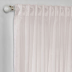Semi Sheer Silk Crepe Curtain Single Panel - Pink