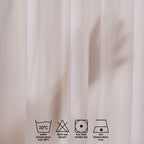 Semi Sheer Silk Crepe Curtain Single Panel - Pink