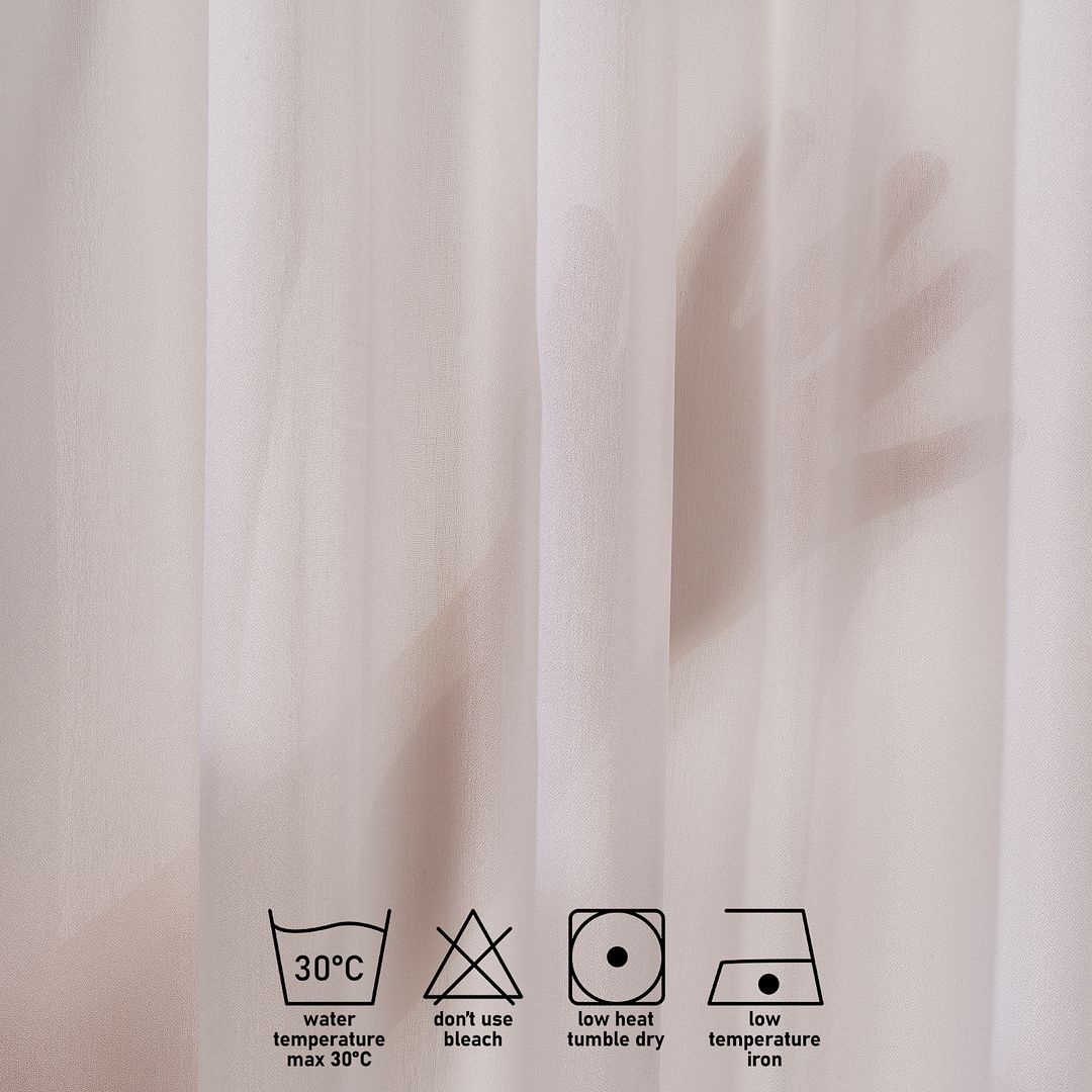 Semi Sheer Silk Crepe Curtain Single Panel - Pink