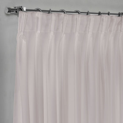 Semi Sheer Silk Crepe Pinch Pleated Curtain Single Panel - Pink