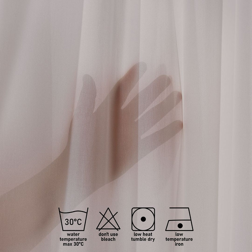 Semi Sheer Silk Crepe Pinch Pleated Curtain Single Panel - Pink