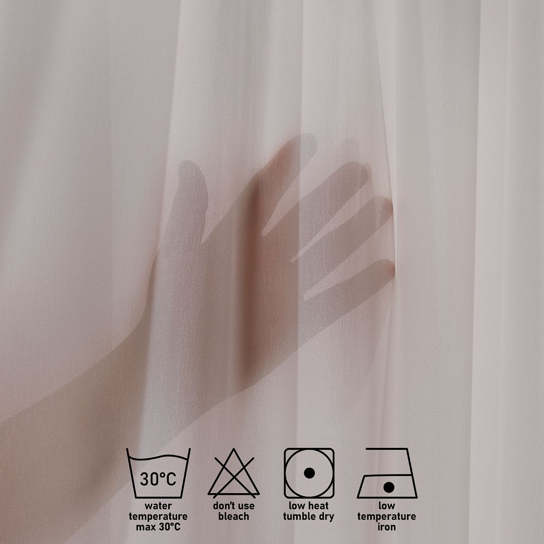Semi Sheer Silk Crepe Pinch Pleated Curtain Single Panel - Pink