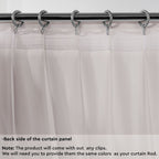 Semi Sheer Silk Crepe Pinch Pleated Curtain Single Panel - Pink