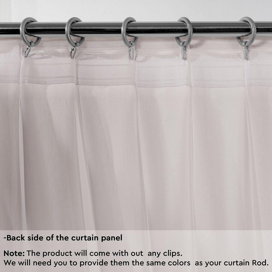 Semi Sheer Silk Crepe Pinch Pleated Curtain Single Panel - Pink