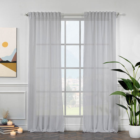 Lilijan Home semi sheer silk crepe curtains, semi sheer curtains, silk crepe curtains, light filtering curtains, elegant window drapes, 100% polyester curtains, living room curtains, bedroom curtains, dining room curtains, modern curtains, decorative curtain panels, luxury window treatments, privacy curtains, custom size curtains, custom drapes, rod pocket curtains, back tab curtains, pinch pleat curtains, home decor curtains, stylish window curtains.

