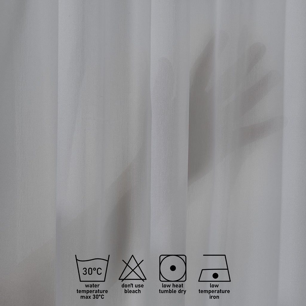 Semi Sheer Silk Crepe Curtain Single Panel - Grey