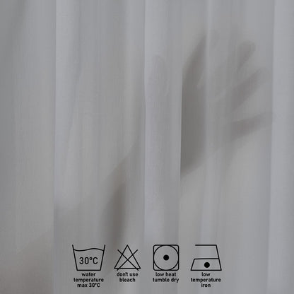 Semi Sheer Silk Crepe Curtain Single Panel - Grey