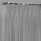 Semi Sheer Silk Crepe Pinch Pleated Curtain Single Panel - Grey