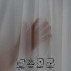 Semi Sheer Silk Crepe Pinch Pleated Curtain Single Panel - Grey