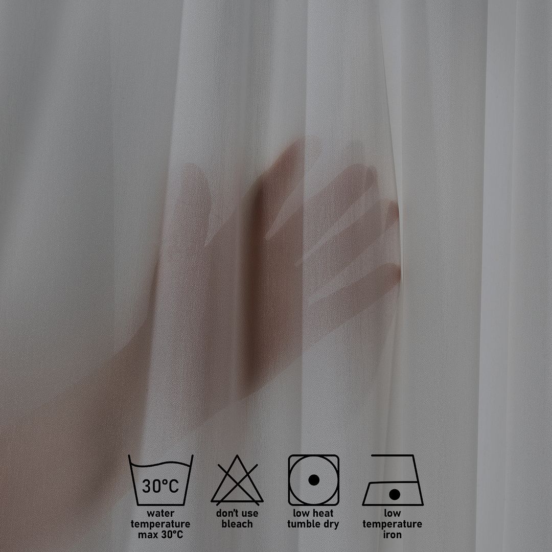 Semi Sheer Silk Crepe Pinch Pleated Curtain Single Panel - Grey